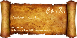 Csabay Kitti névjegykártya
