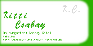 kitti csabay business card